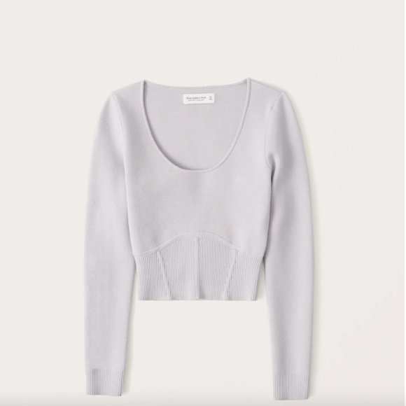 NWT Ribbed Slim Corset Sweater - Picture 2 of 5